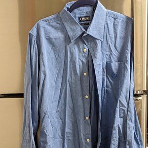 Blue Chaps Easy Care button down shirt, Size L